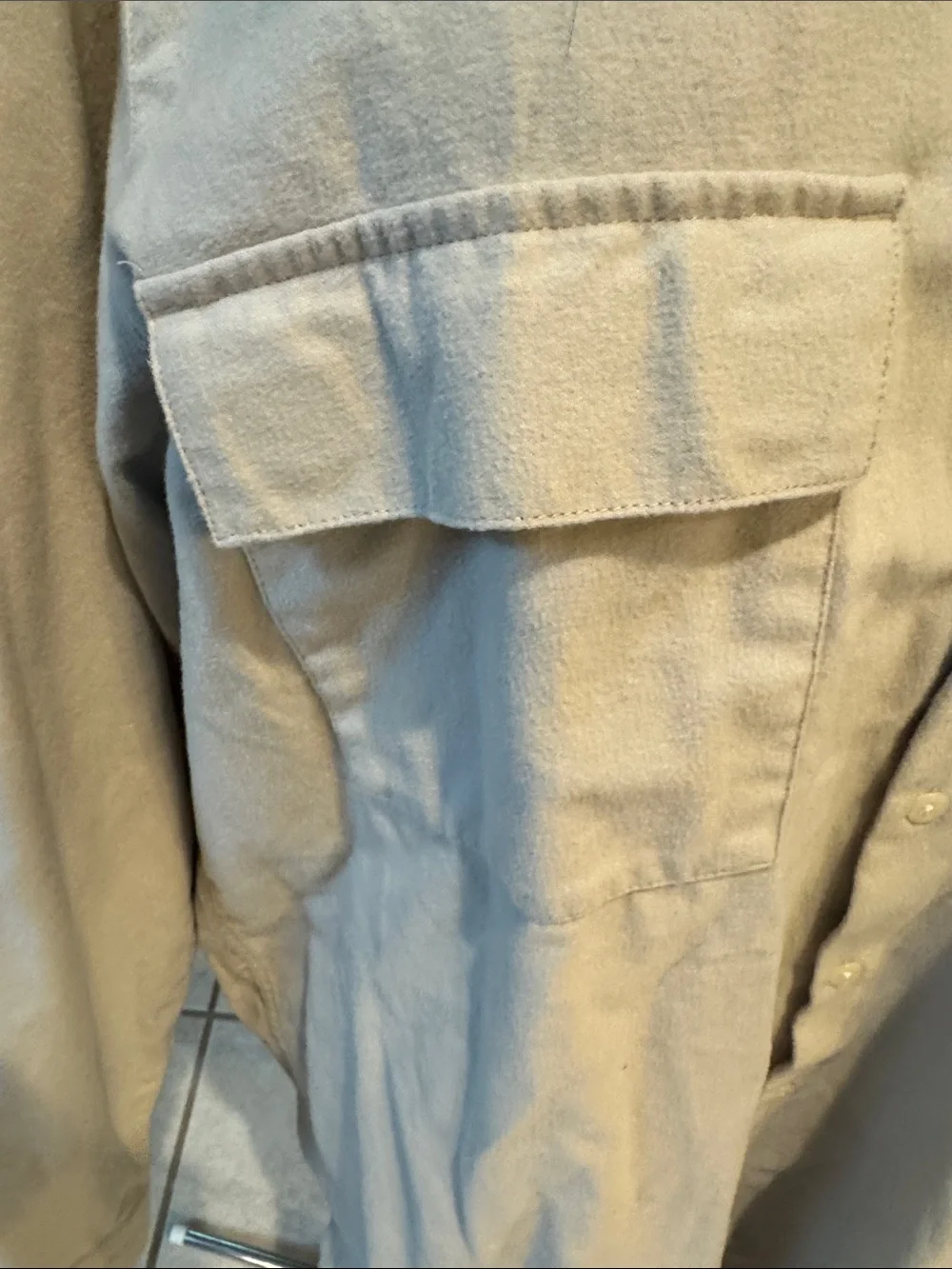 Cherokee Beige Button-Up Shirt Jacket